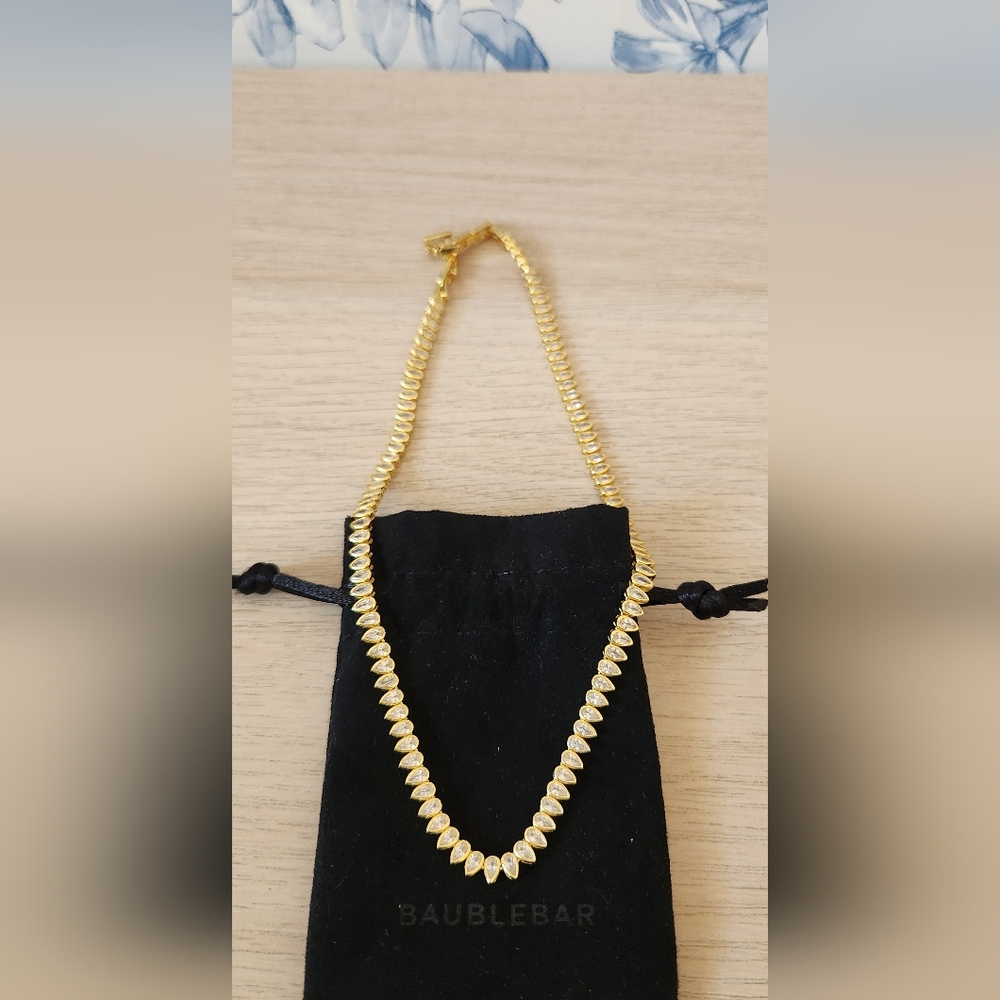 Baublebar Gold Teardrop Cubic Zirconia Necklace